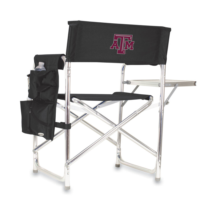 Chaise de réalisateur pliante Sports, Noir, Aggies de l'Université Texas A&M