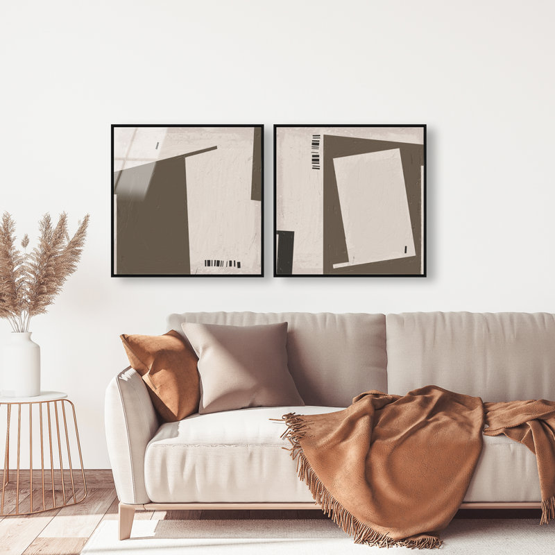 Structural Set High-Gloss Frameless Acrylic Glass Wall Art Abstract Print by Oliver Gal, Ready to Hang, 12 x 12, 25"H x 25"W