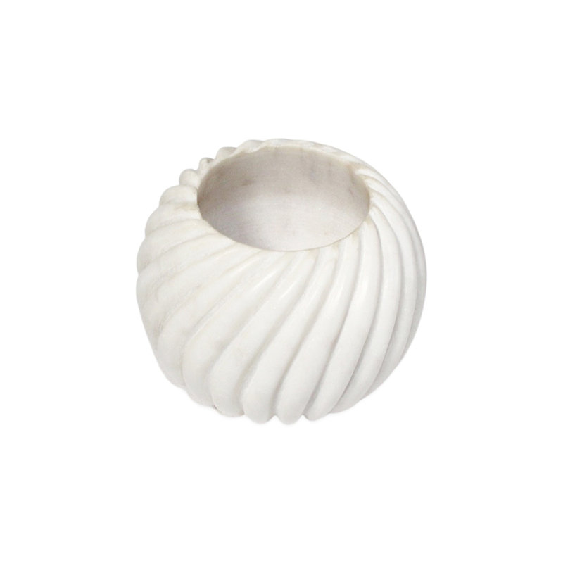Votive blanche sculptée Mable