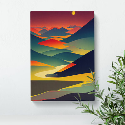 River Landscape No.1 - Wrapped Canvas Print