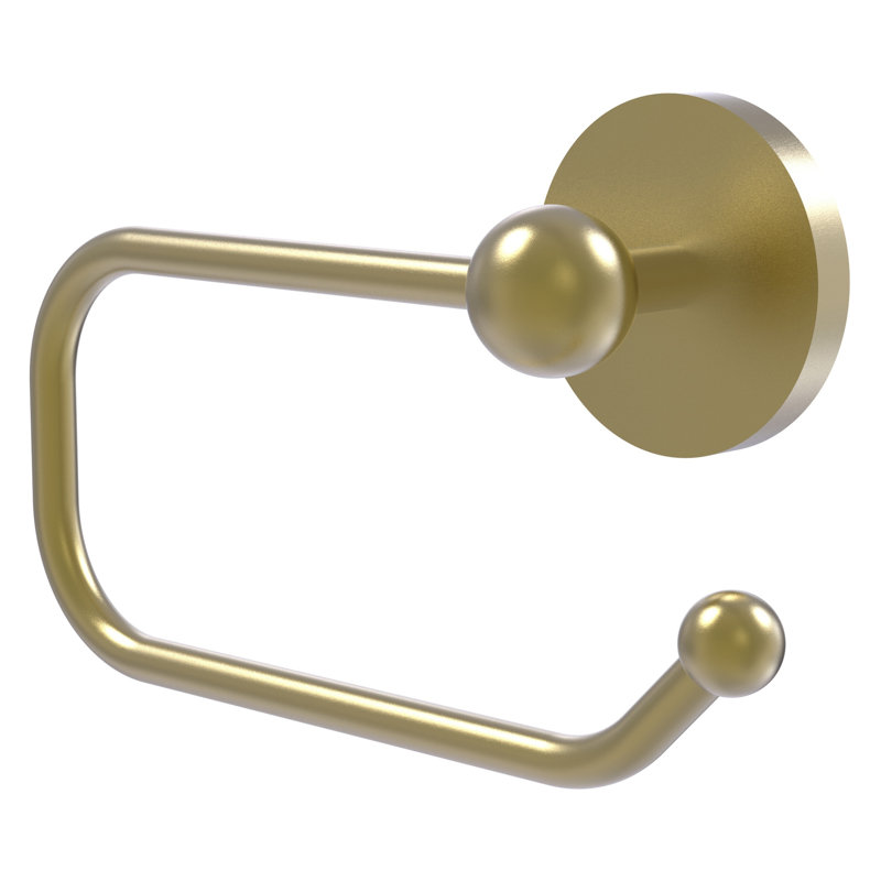 Goble Wall Mounted Toilet Paper Holder, Satin Brass