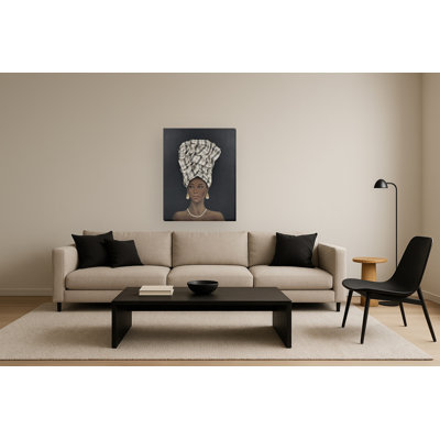 Impression sur toile majestueuse à carreaux couronnés - 36 po x 48 po