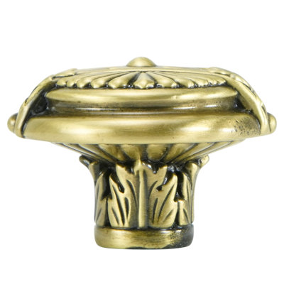 NANTUCKET KNOB IN BURNISHED BRASS PLATE