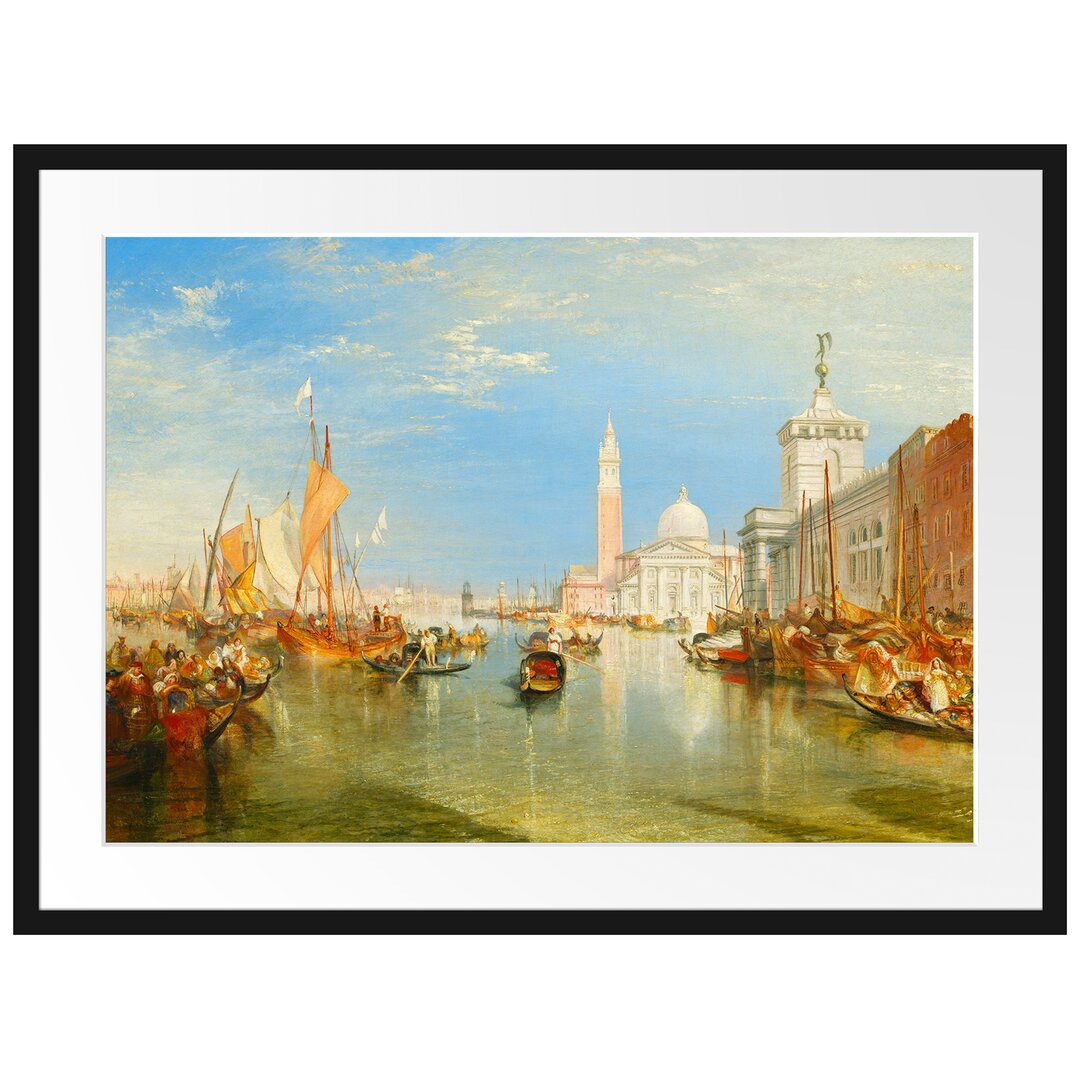 Gerahmtes Poster Venedig das Dogana und San Giorgio Mag von William Turner