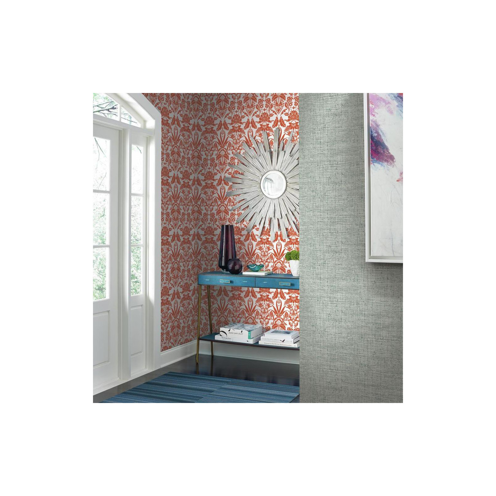 Benni Modern Abstract Wallpaper, Turquoise