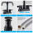 Bathroom Faucet 2 Handle 4 Inch Centerset Bathroom Sink Faucets 3 Hole With Pop Up Drain And Water Supply Lines, Matte Black-121292060