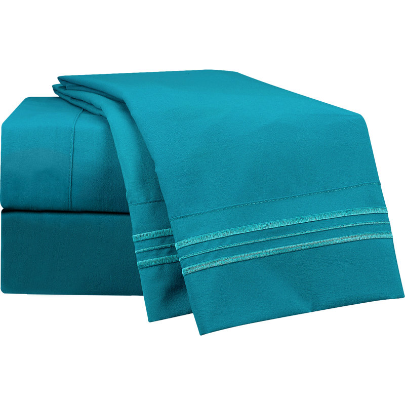 Extra Deep Nightingale Microfiber Sheet Set, Full Sheet Set + 1 Fitted Sheet + 1 Pillowcase, Brown Rust