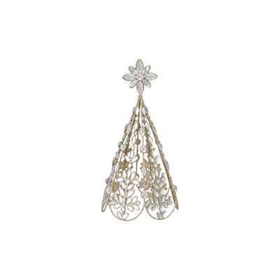 Champagne Jeweled Iron Tree with Acrylic Accents