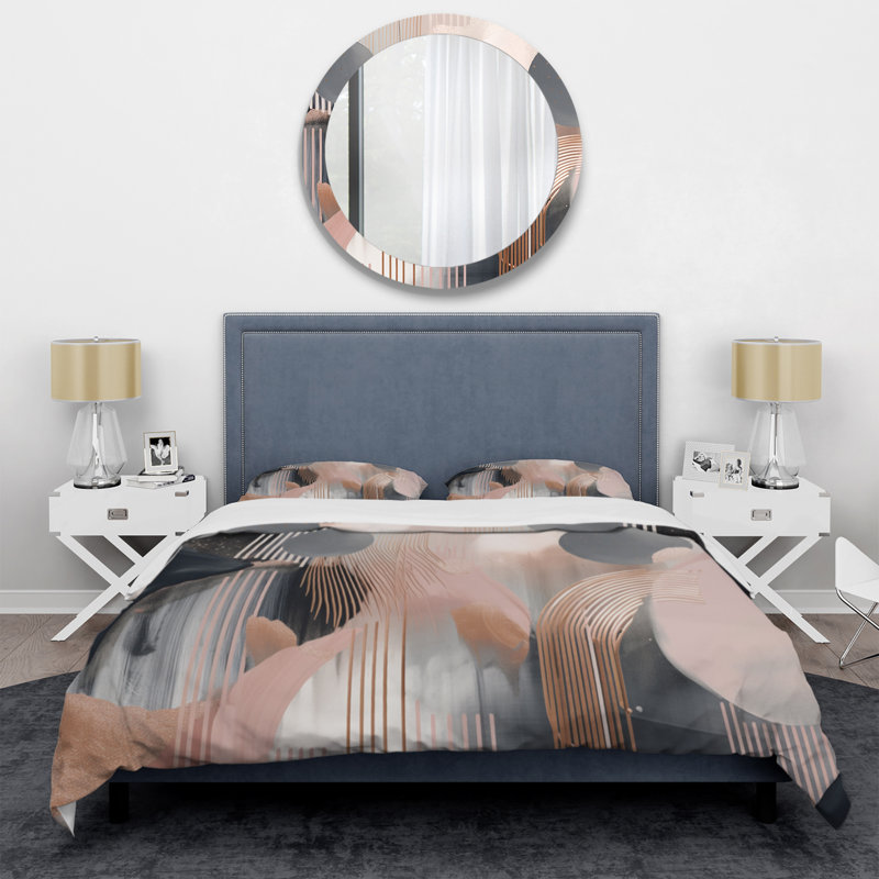 Twin Abstract Marble Microfiber Duvet Cover Set