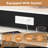 Adjustable Kitchen Island Cart with Seating for 2-4 | Rotating Countertop, Storage Drawers, Glass Display Cabinet & Sockets | Modern Freestanding Breakfast Bar-2075459102