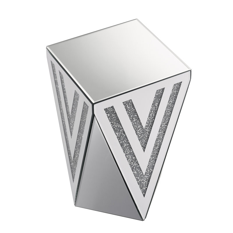 Inverted Triangular Mirror Square Table