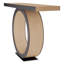 Console Table Odis Mocha Oak Veneer Bronze Finish - Stand-1606683717