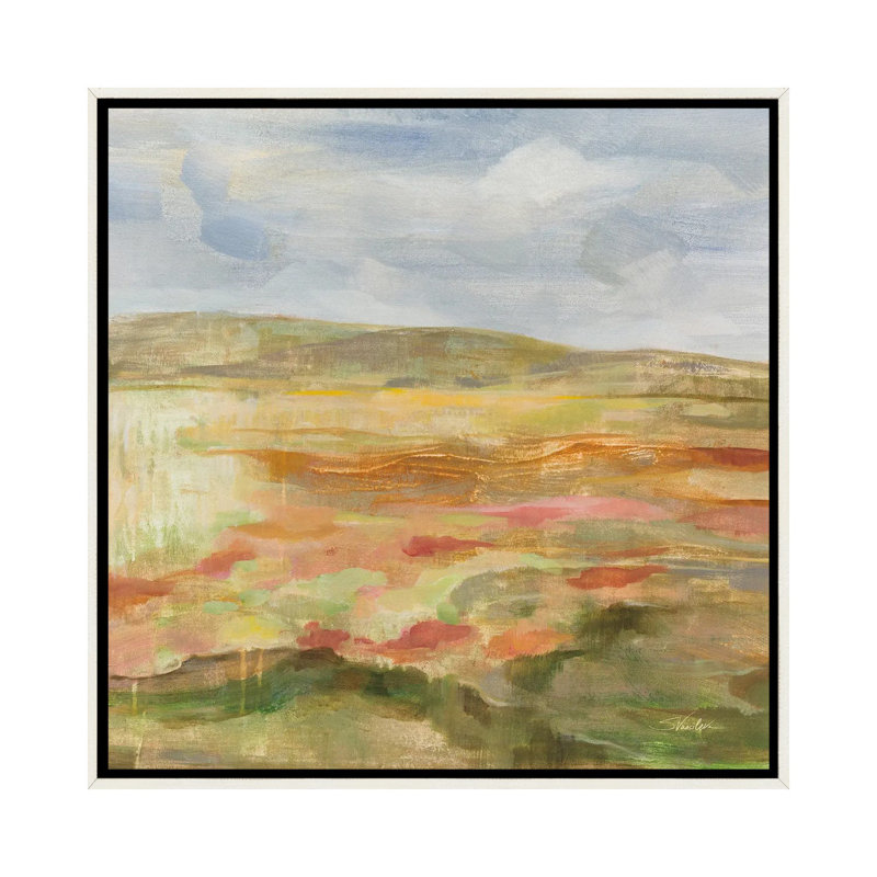 Paysage de jade - reproduction d'art murale encadrée, Blanc patiné, H 26 po x l 26 po