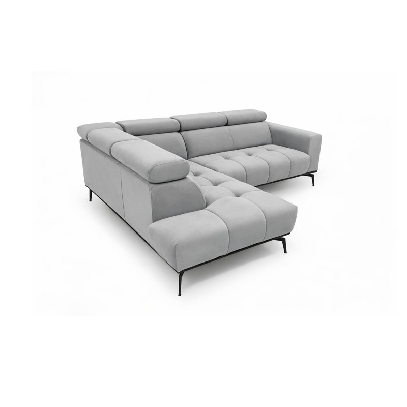 5 Seater Corner Sofa, Light Grey