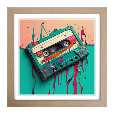 Cassette Tape Fauvism - Framed Print