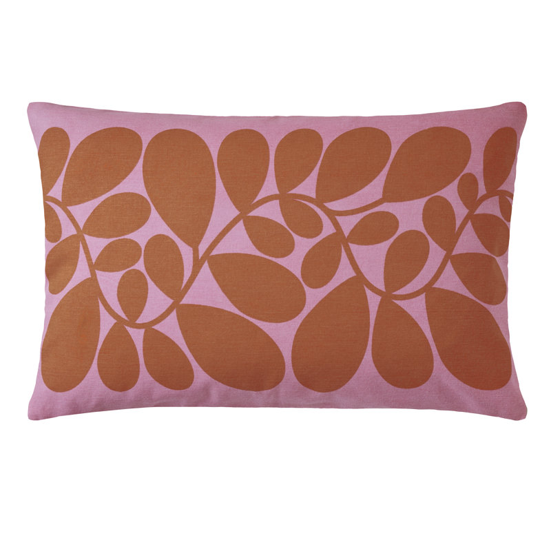 Sycamore Stripe 40X60cm Feather Cushion, White/Orange/Pink