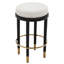 Tabouret de bar rembourré sans dossier avec repose-pieds fini-108352744