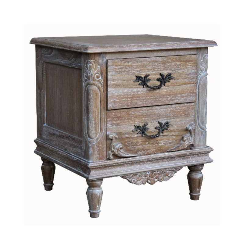 45cm W Solid Wood Bedside Table
