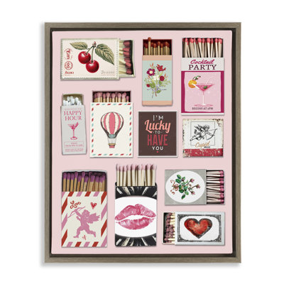 Cadre flottant Vintage Romantic Matchbox Collection, design par CAD Designs