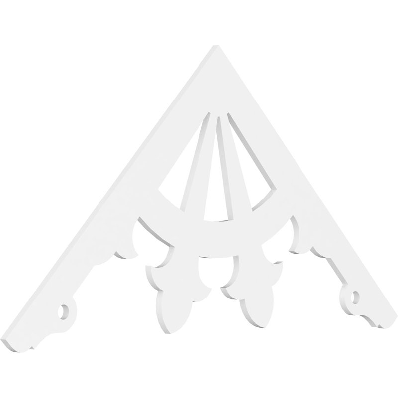 Pignon en PVC de qualité architecturale Riley, H 36 po x l 72 po x P 1 po, 12 / 12
