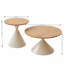 Table basse ronde 1 pièce en bois blanc + bois
