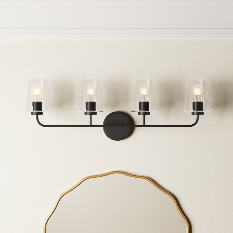 Verbena 4 - Light Dimmable Vanity Light, Black