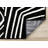 Florence Zebra Striped Blocked Black White Area Rug-1632307053