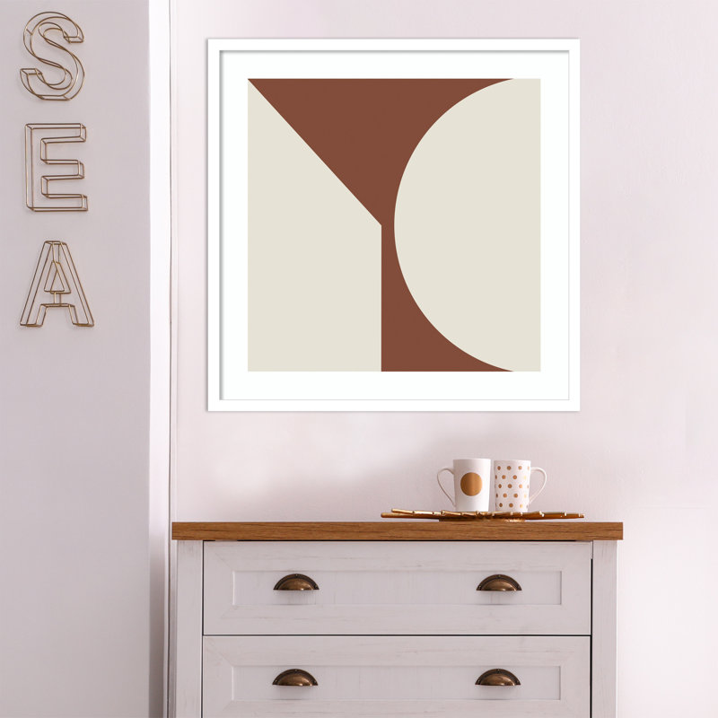 Minimal Max Mod I Hot Chocolate by The Creative Bunch Studio, White Framed, 25.25" H x 25.25" W x 0.8" D