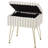 17.3" Faux Fur Vanity Stool with Storage, Metal Legs Dressing Bench for Bedroom-1270755165