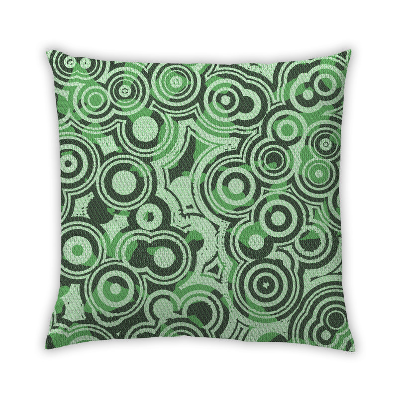 Housse et insert de coussin carré Jiyeon, Synthétique, Vert