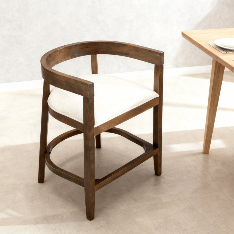 Rubberwood Counter Stool, Walnut