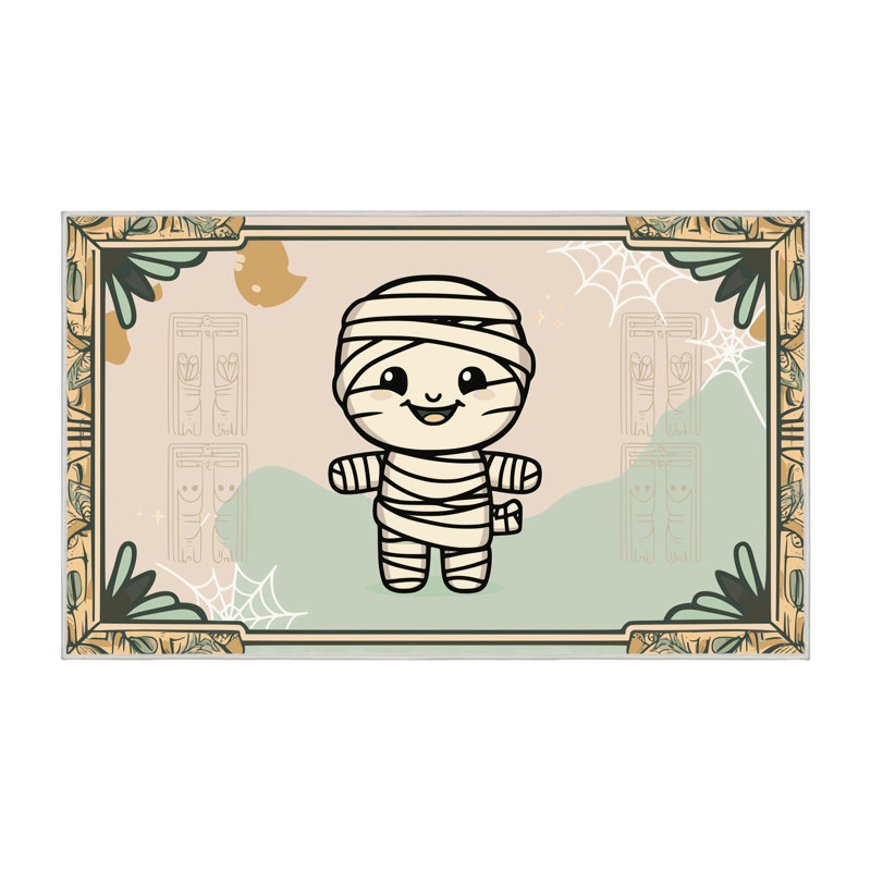 Tapis de vacances d'Halloween The Holiday Aisle®, Rectangulaire 2 pi x 3 pi