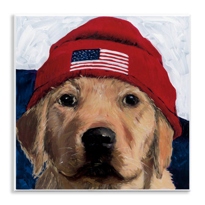 Plaque murale American Dog in Hat, design par Wani Pasion