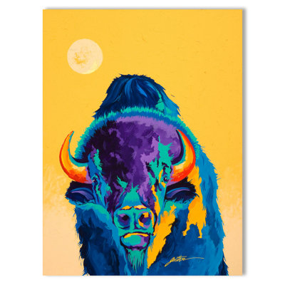 Tatanka, Fine Art Giclee Print On Gallery Wrap Canvas