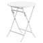 Bistro blanc pliable à 3 patios - table et chaises d'extérieur en métal blanc, pliable, 2 1