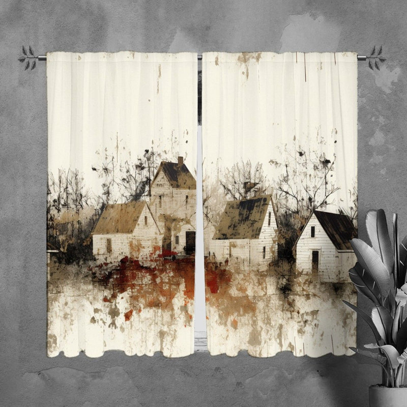 Trinetta Polyester Room Darkening Curtain Pair, L 20 po x L 82 po