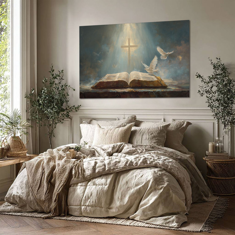 Art mural en toile tendue Sacred Light, H 40 po x l 60 po