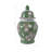 Decorative Pear And Twigs Temple Jar With Lid - Modern Ceramic Tall Table Jar With Chinoiserie Design - Elegant Vase For Home Decor - 10", Green & Brown-1949767889