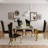 Velvet Dining Chair with Gold Legs-489598398