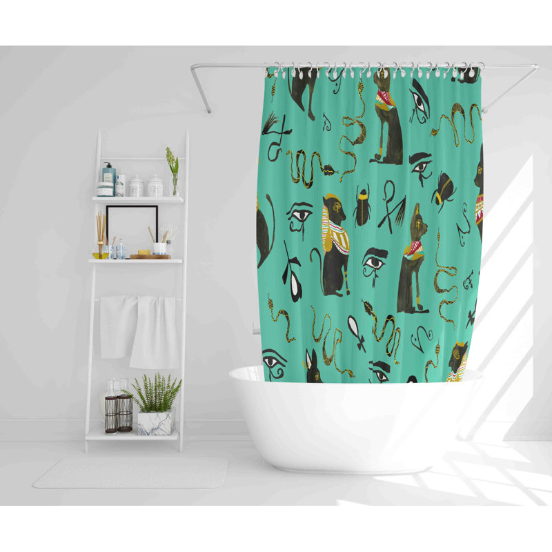 Roald Polyester Shower Curtain Set, 177cm H x 177cm W