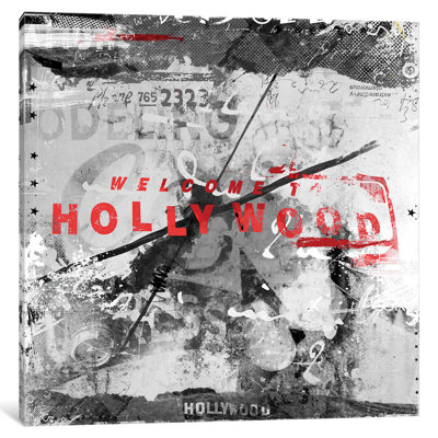 «Welcome to Hollywood» par Teis Albers, reproduction d'art textuel sur toile