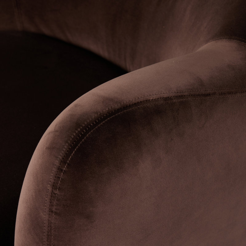 Julius Swivel Chair, Surrey Cocoa Velvet