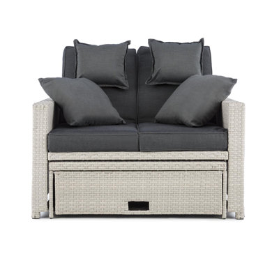 121 cm W Patio Sofa with Cushions