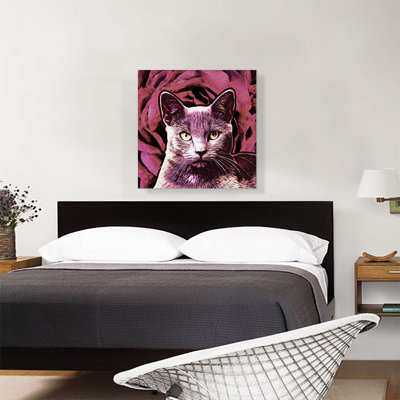 Reproduction d'art sur toile tendue Korat Cat Breed Rose