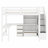 Loft Bed with Storage Staircase, Cabinet, Drawers and L-Shaped Desk-2052841390