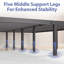  Structure de lit plateforme en métal noir de 16 po avec support à 11 pieds Turberville, sans sommier, grand-195650543-157803622