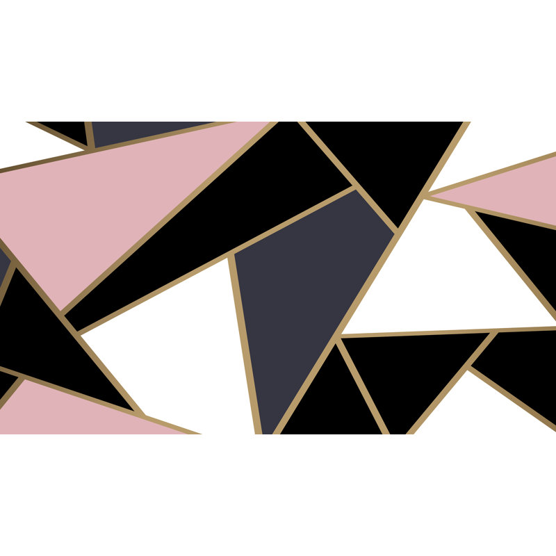 Adhésif mural à motif triangulaire Claudel, l 192 po x L 108 po