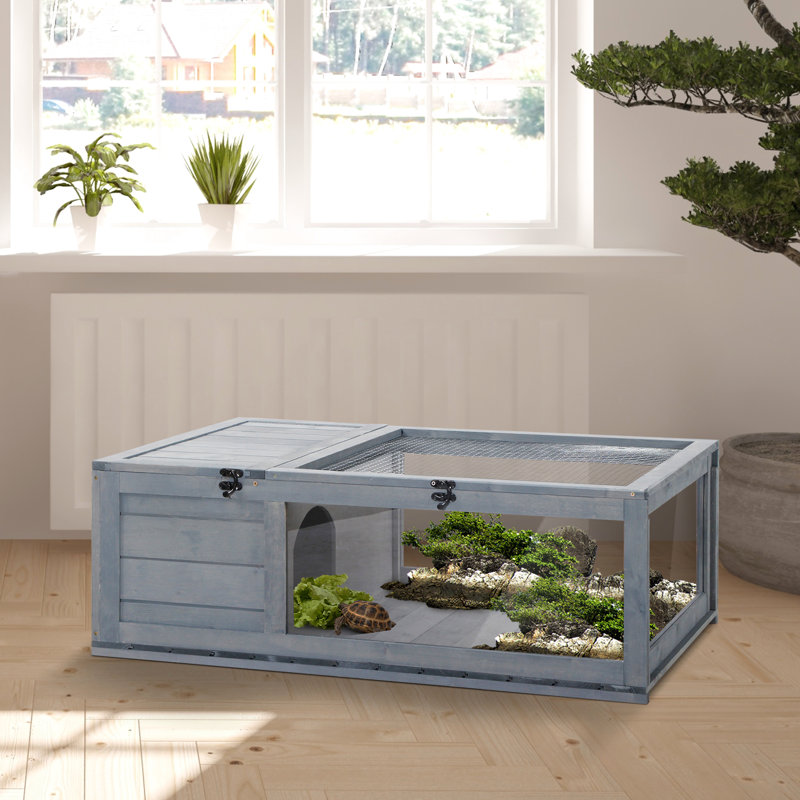 Cage de reptile en bois pour tortues en bois