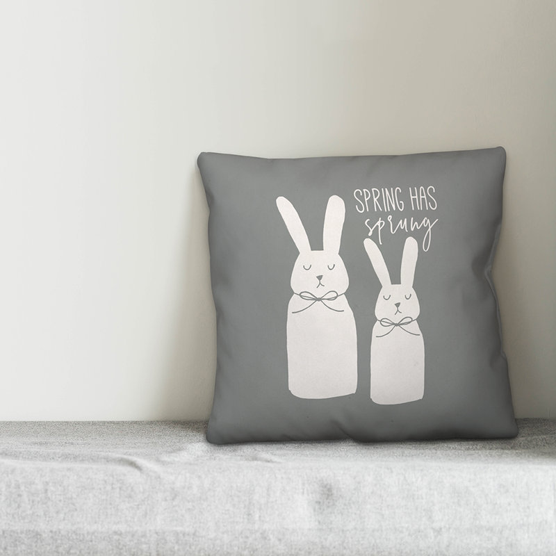  Coussin Spring, 20 po x 20 po, Pas de bourre, Gris
