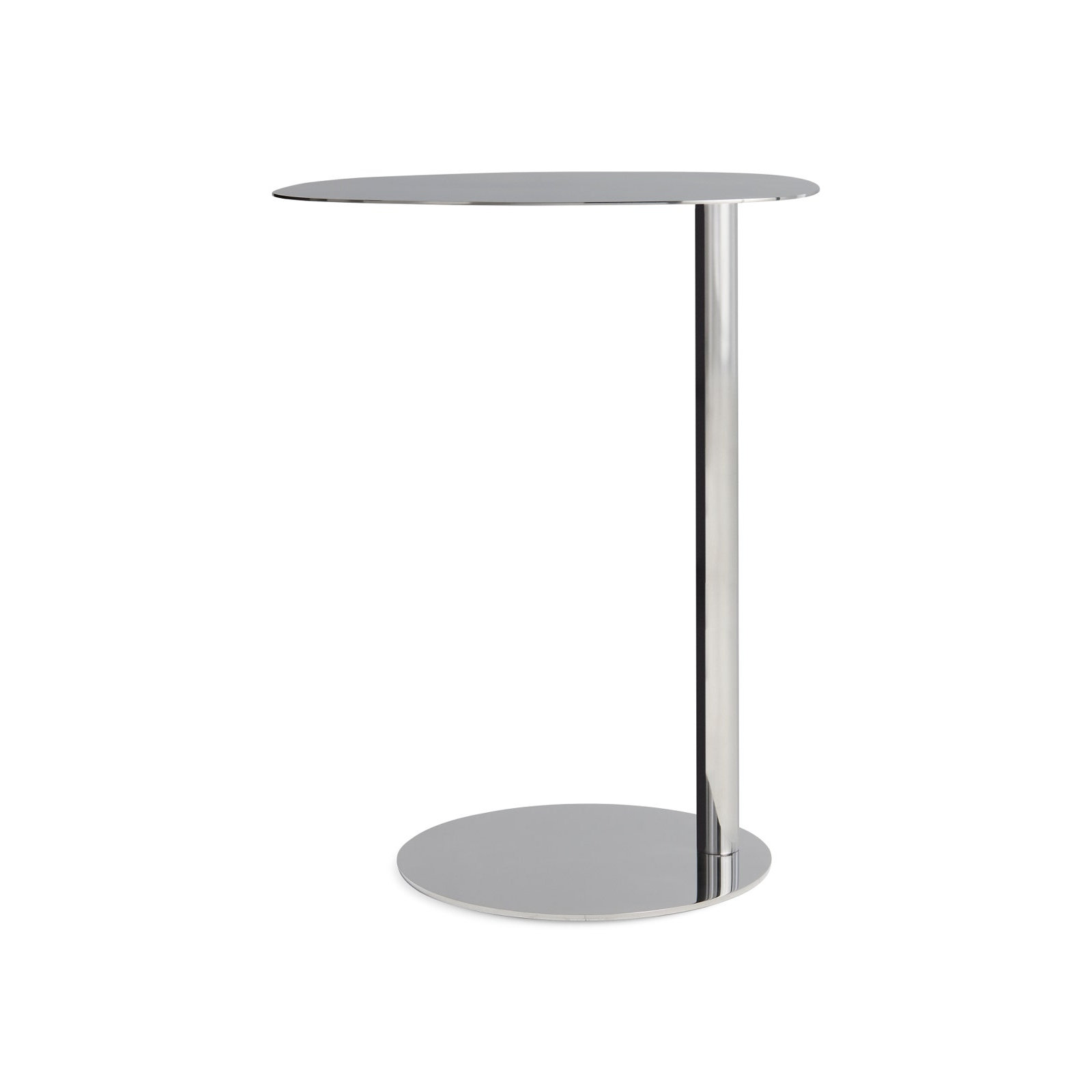 Swole Single End Table, 25" H x 20" W x 15" D, Polished Stainless